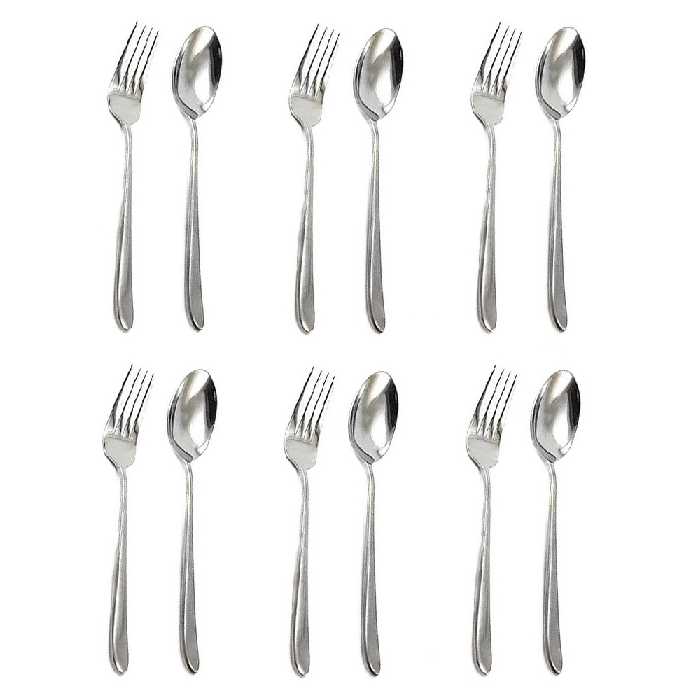 سرویس قاشق و چنگال 12 پارچه مدل دونا 