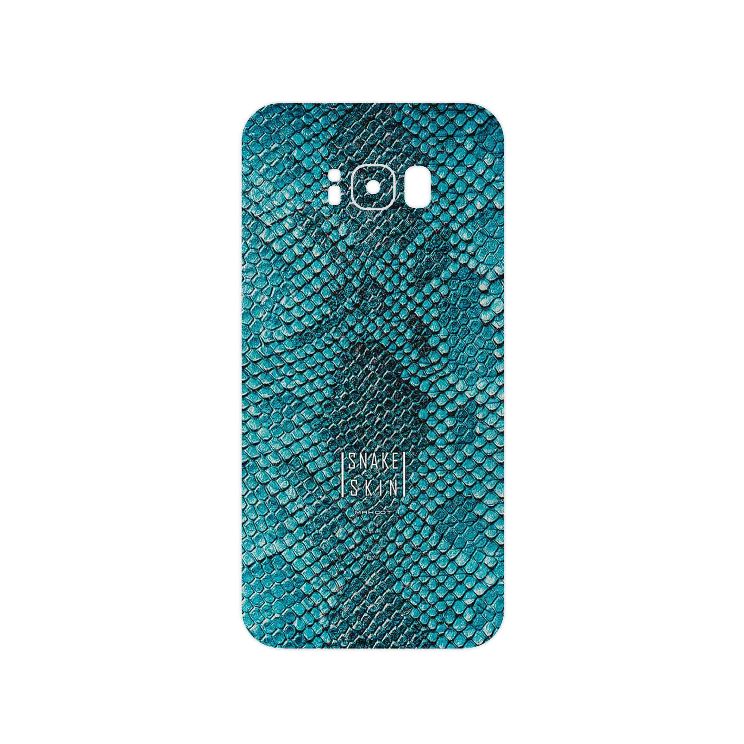برچسب پوششی ماهوت مدل Blue Snake Skin مناسب برای گوشی موبایل سامسونگ Galaxy S8 Plus