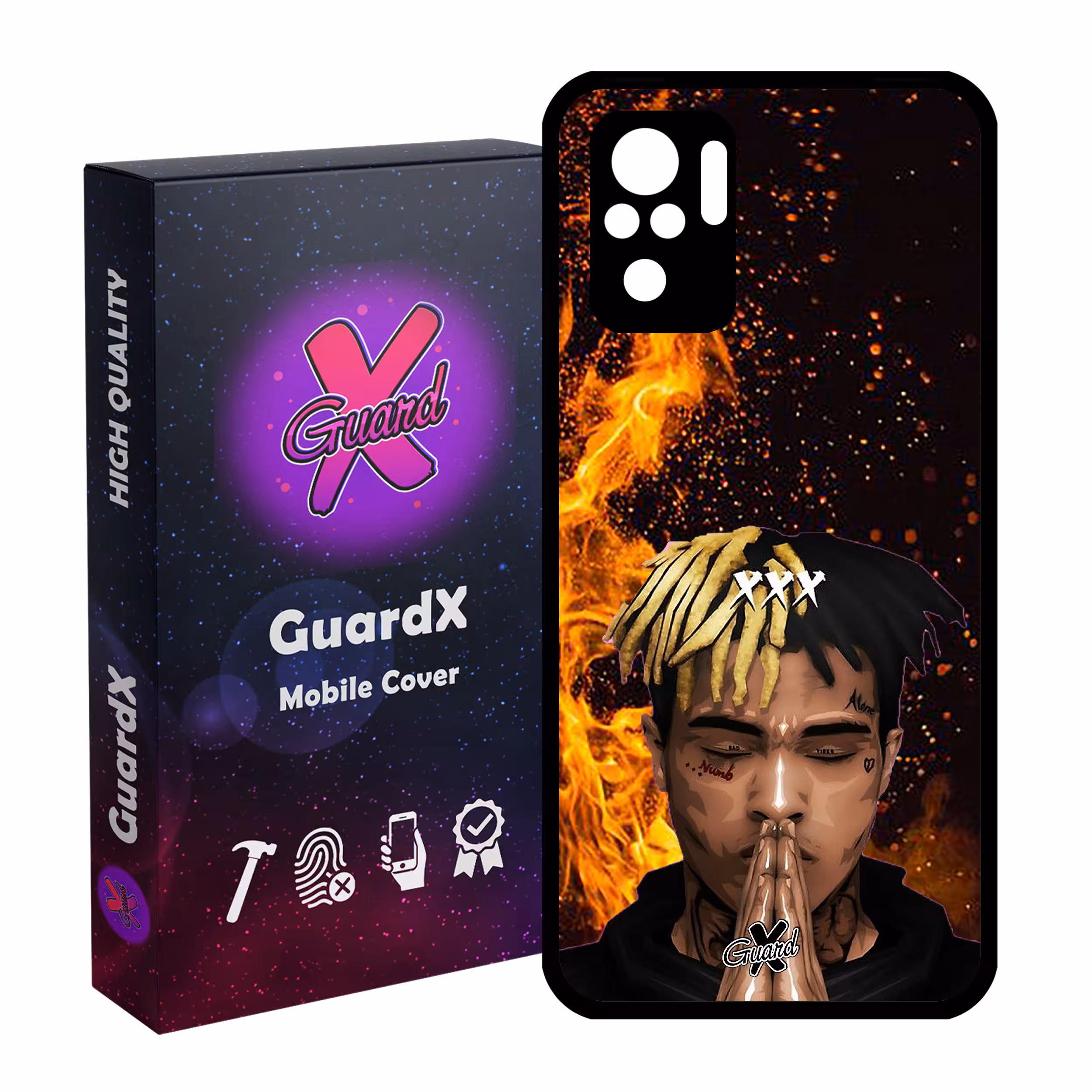 کاور گارد ایکس طرح Tentaction مدل Glass10366 مناسب برای گوشی موبایل شیائومی Redmi Note 10 4G / Redmi Note 10S