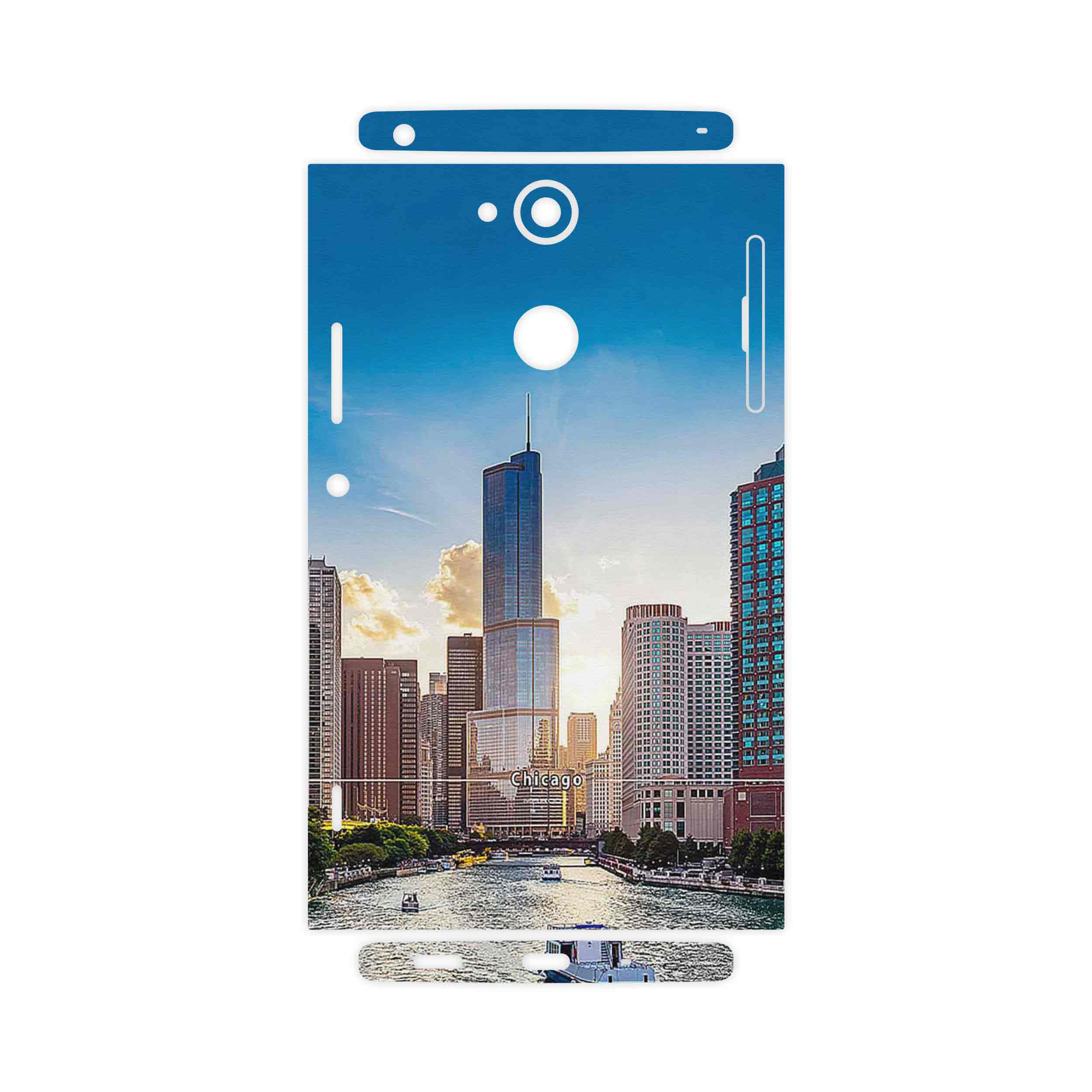 برچسب پوششی ماهوت مدل City of Chicago-FullSkin مناسب برای گوشی موبایل سونی Xperia XA2