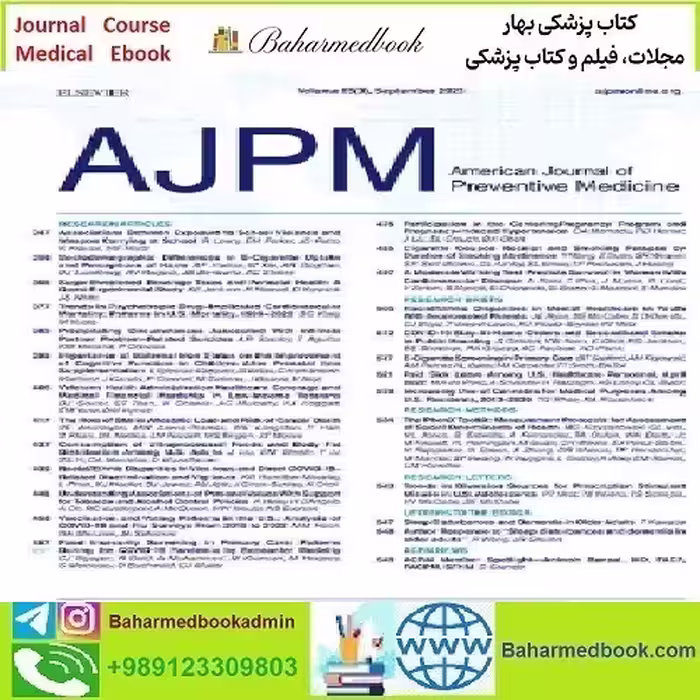 American Journal of Preventive Medicine Volume 61 Issue 1 to 6