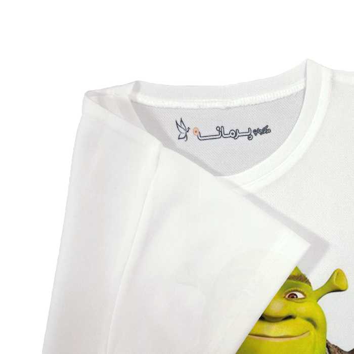 تی شرت آستین کوتاه بچگانه پرمانه طرح شرک کد pmt.6106