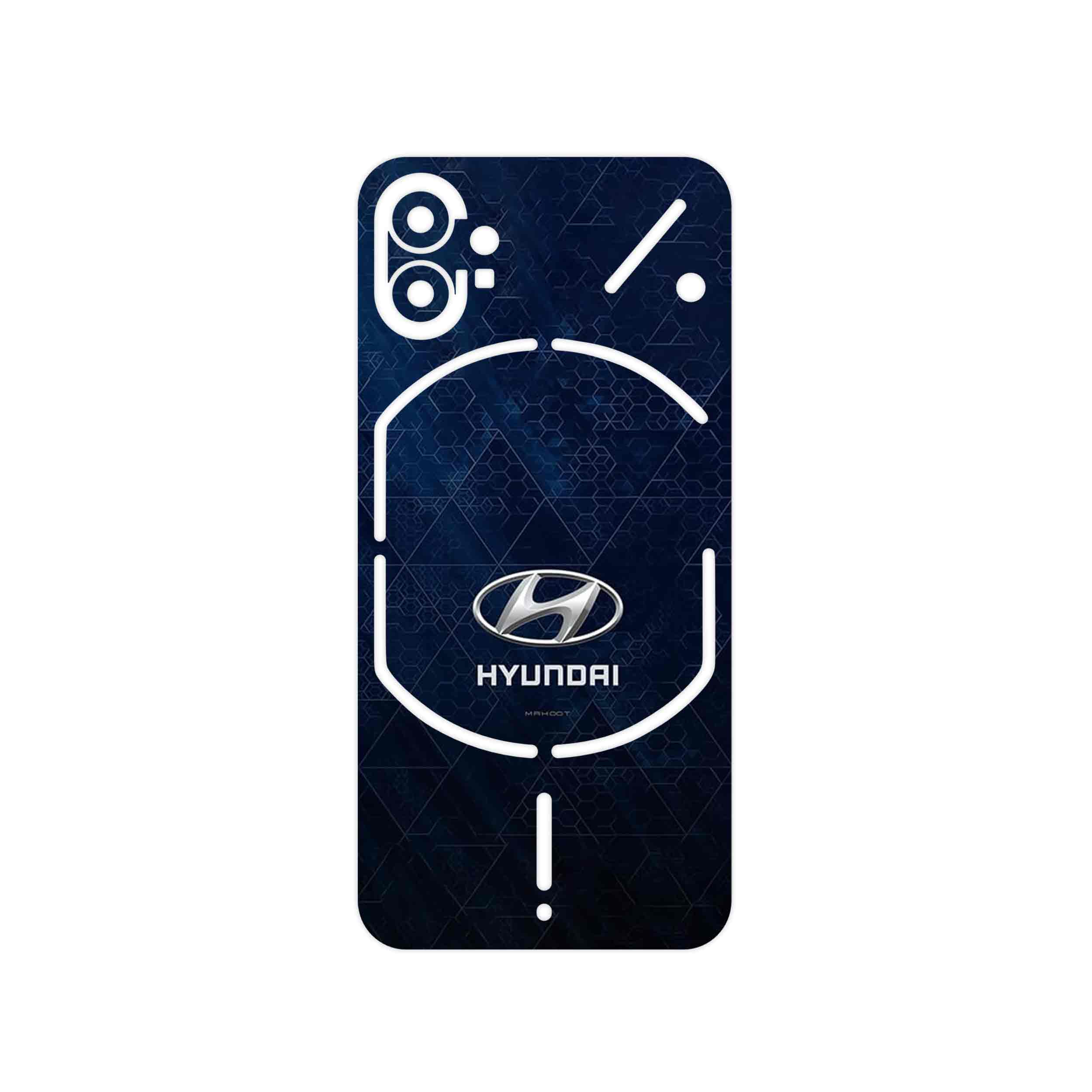 برچسب پوششی ماهوت مدل Hyundai_Logo مناسب برای گوشی موبایل ناتینگ Phone 1