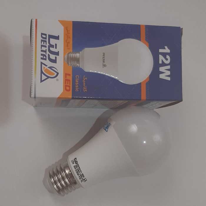 لامپ ال ای دی 12 وات برند دلتا                                          با گارانتی یکساله، پر نور و طول عمر بالا 