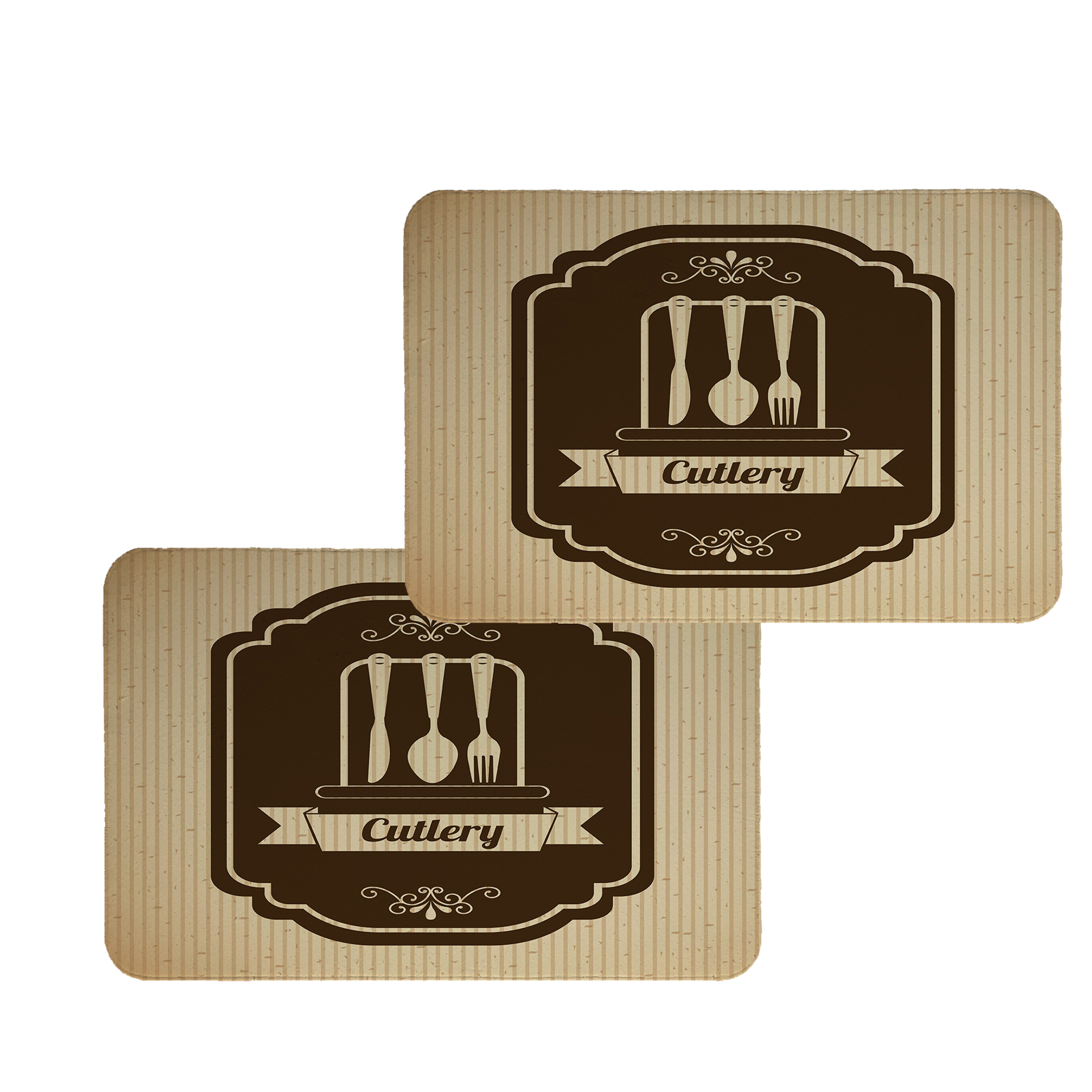 زیربشقابی طرح آشپزخانه کد 8447 مجموعه 2 عددی