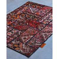 کلاژ فرش دستبافت سه متری امیرخیز مدل تیکه دوزی کد 109865