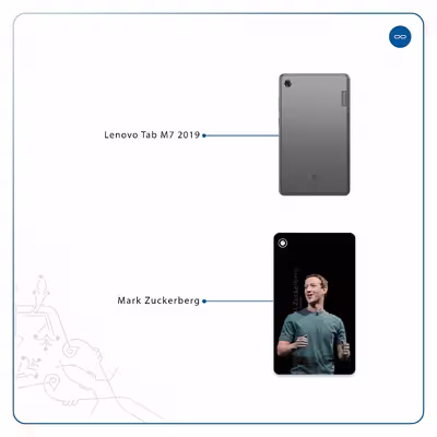 برچسب پوششی ماهوت مدل Mark Zuckerberg مناسب برای تبلت لنوو Tab M7 2019