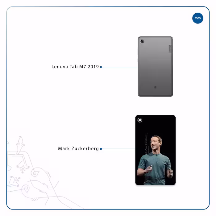 برچسب پوششی ماهوت مدل Mark Zuckerberg مناسب برای تبلت لنوو Tab M7 2019
