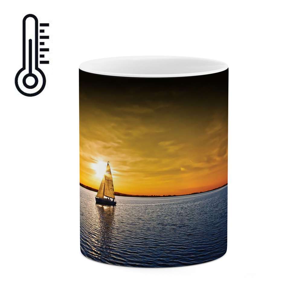 ماگ حرارتی طرح قایق در دریا مدل mgh02031