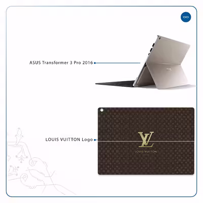 برچسب پوششی ماهوت مدل LOUIS-VUITTON-Logo مناسب برای تبلت ایسوس Transformer 3 Pro 2016