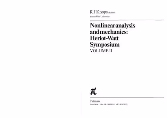خرید و دانلود نسخه کامل کتاب Nonlinear Analysis &amp; Mechanics: Heriot-Watt Symposium, Volume II (Research Notes in Mathematics)