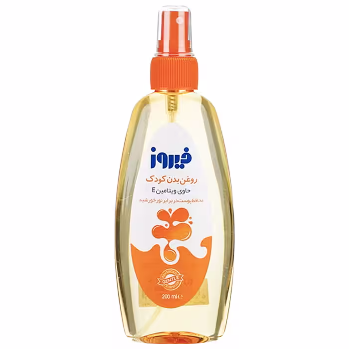 شامپو بچه و روغن بدن بچه فیروز مدل ویتامینه و اسطوخودوس حجم 200 میلی لیتر