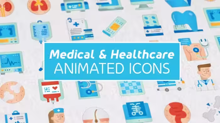 دانلود Medical &amp; Healthcare Icons – آیکن های پزشکی برای افترافکت