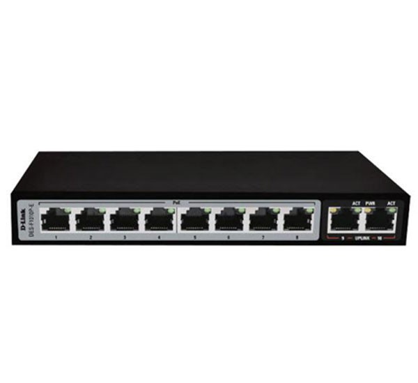 سوییچ 8 پورت poe دی-لینک مدل DGS-F1010P-E
