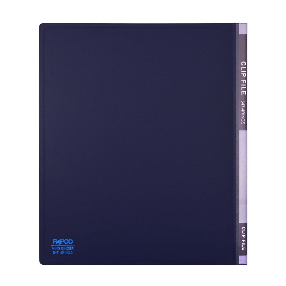 کلاسور 4 حلقه پاپکو مدل مات کد 647-4RING رنگ سرمه ای