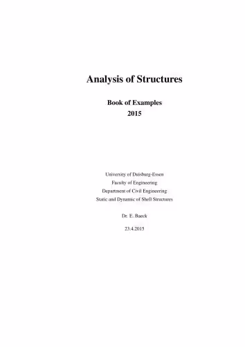خرید و دانلود نسخه کامل کتاب Analysis of Structures. Book of Examples