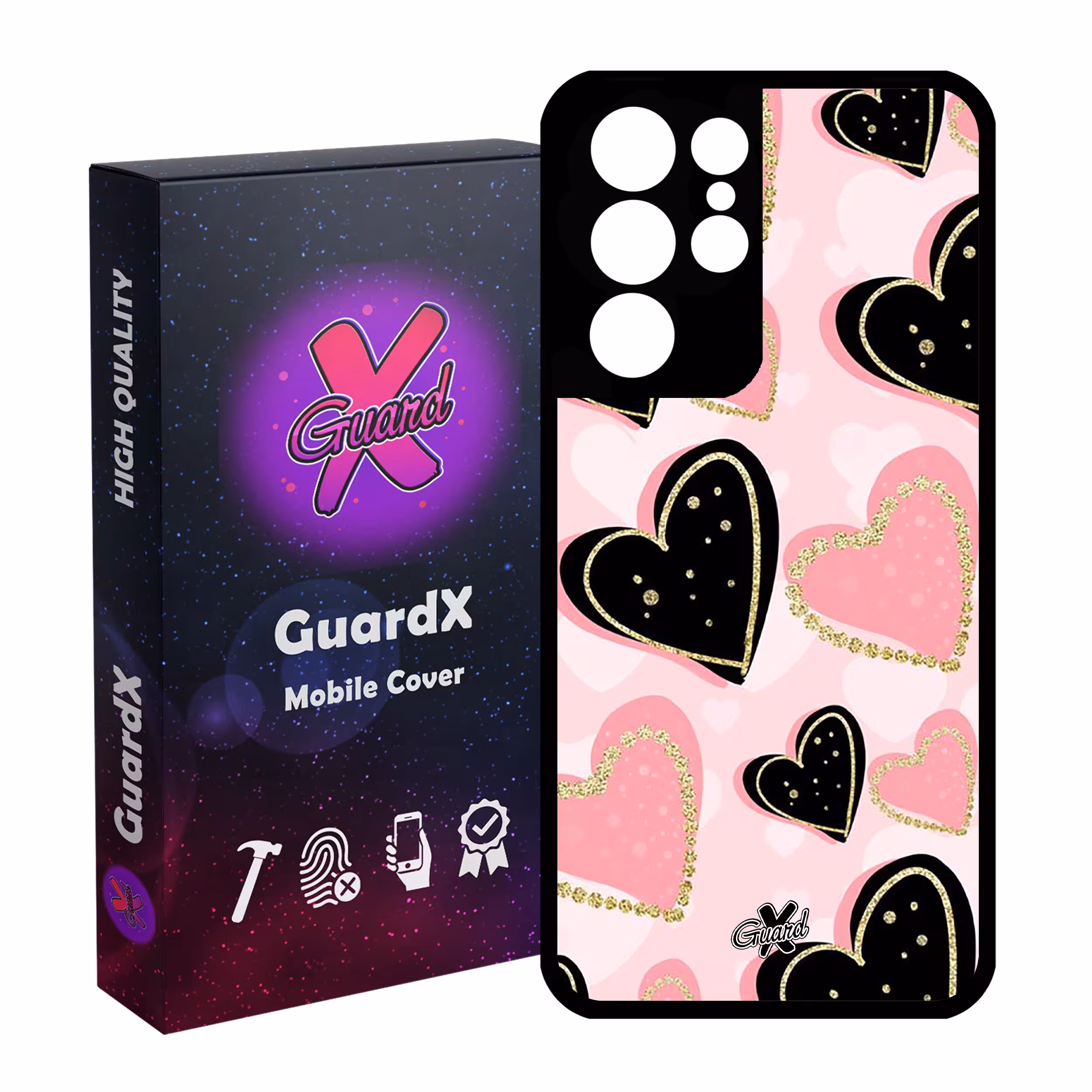 کاور گارد ایکس طرح Love مدل Glass10106 مناسب برای گوشی موبایل سامسونگ Galaxy S21 Ultra