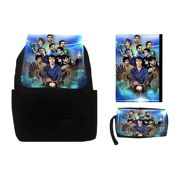 کوله پشتی طرح استقلال کد SS3 به همراه کلاسور و جامدادی