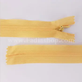 زیپ 50 مخفی 4 زرد تیره