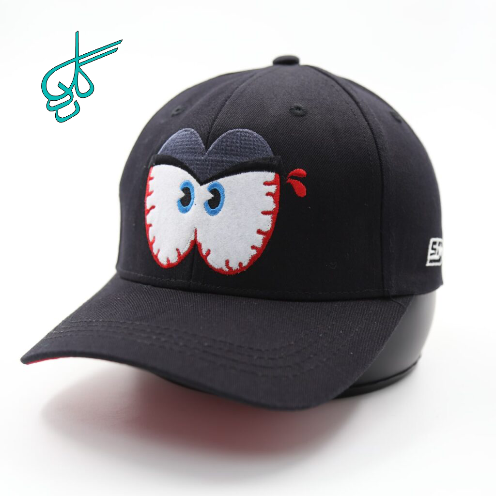 خرید کلاه نقابدار بیسبالی كتان گلدوزي چشم مشکی کد 2815995 - ردگل