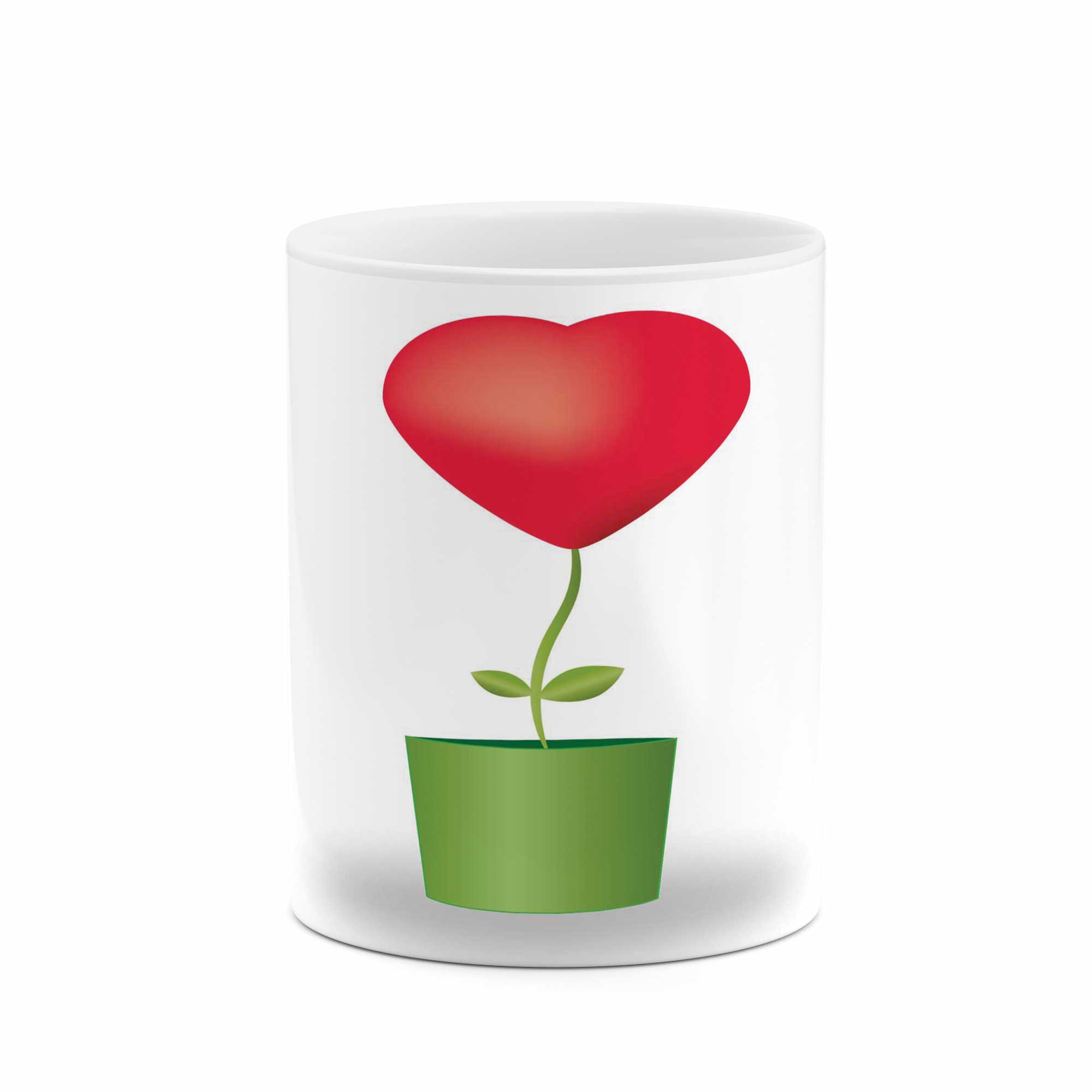 ماگ طرح گلدان قلب مدل  mu00839 