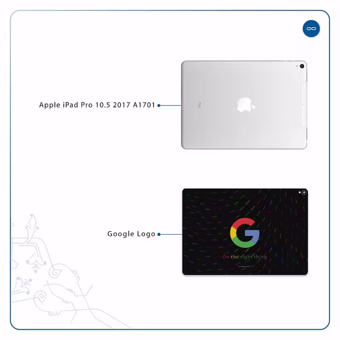 برچسب پوششی ماهوت مدل Google-Logo مناسب برای تبلت اپل iPad Pro 10.5 2017 A1701