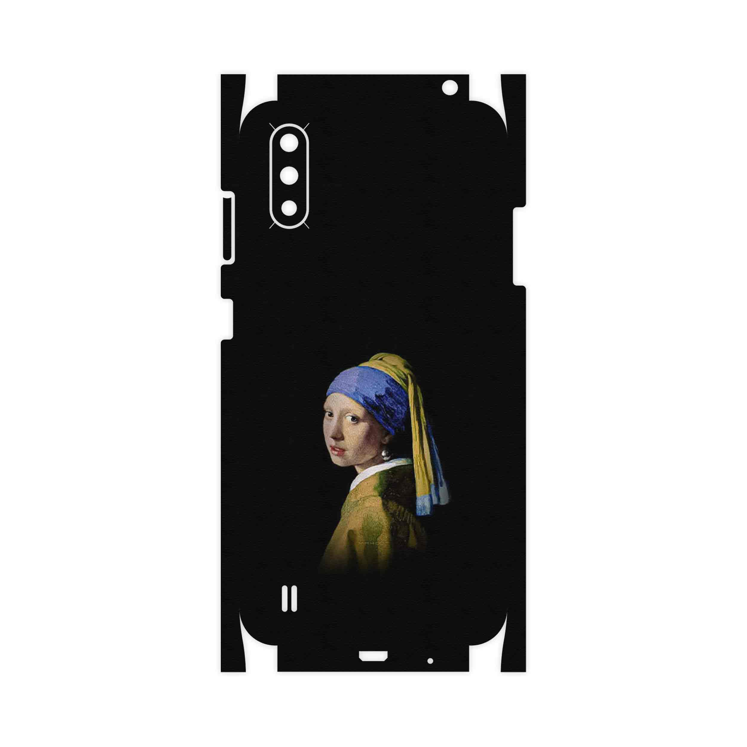 برچسب پوششی ماهوت مدل Girl with a Pearl Earring of Vermeer-FullSkin مناسب برای گوشی موبایل سامسونگ Galaxy A01