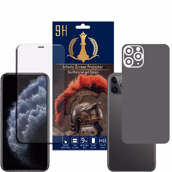 برچسب پوششی اینفینیتی مدل PR MAX مناسب برای گوشی موبایل اپل iPhone 11 PRO MAX به همراه محافظ صفحه نمایش