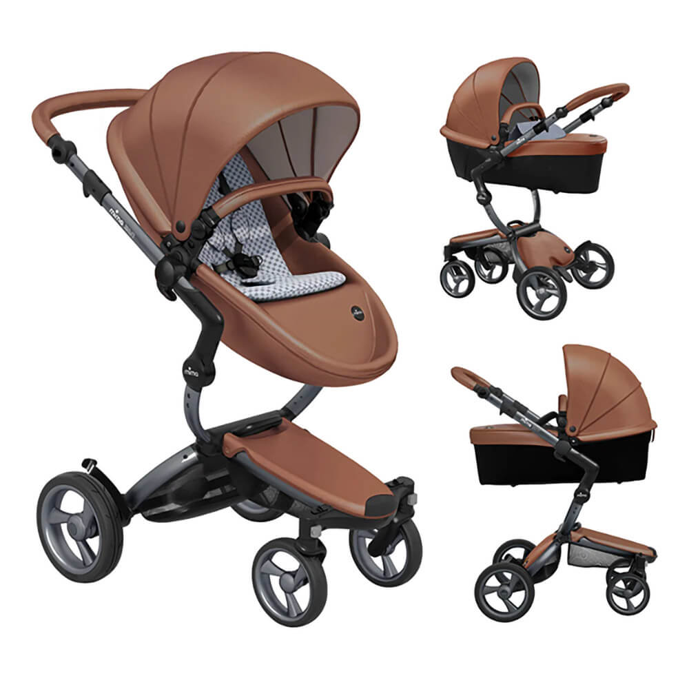 ست کالسکه کریکات زاری شتری با فریم گرفیت گری و استارتر پک میما MIMA Camel Carrycot stroller set with gray graphite frame and starter pack