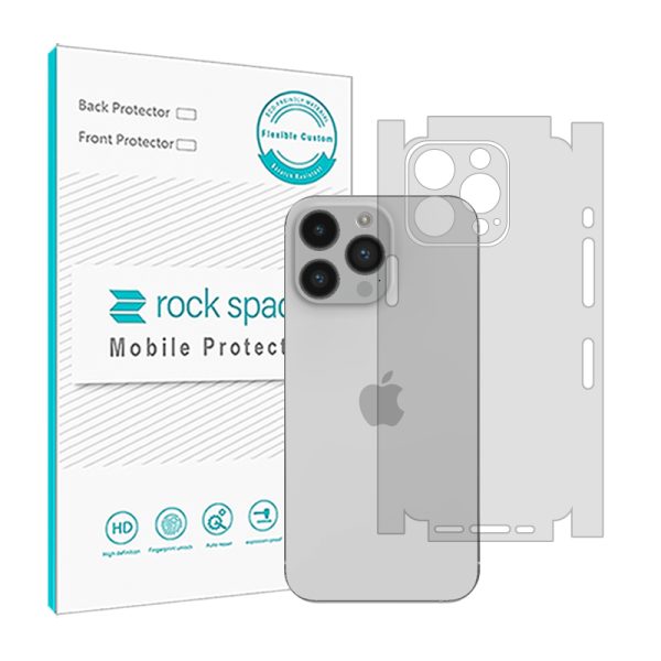 گلس آیفون iPhone 15 Pro مدل نانو هیدروژل شفاف برند راک اسپیس سایز M کد29890