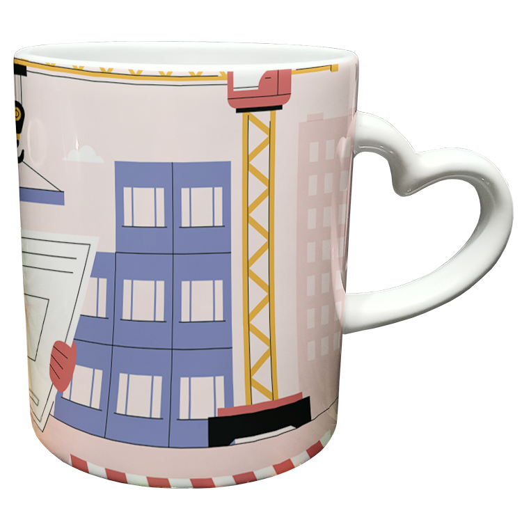 ماگ مدل دسته قلبی طرح مهندس کد 55