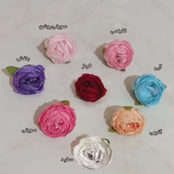گل مصنوعی مدل سرگل پیونی بسته 50 عددی