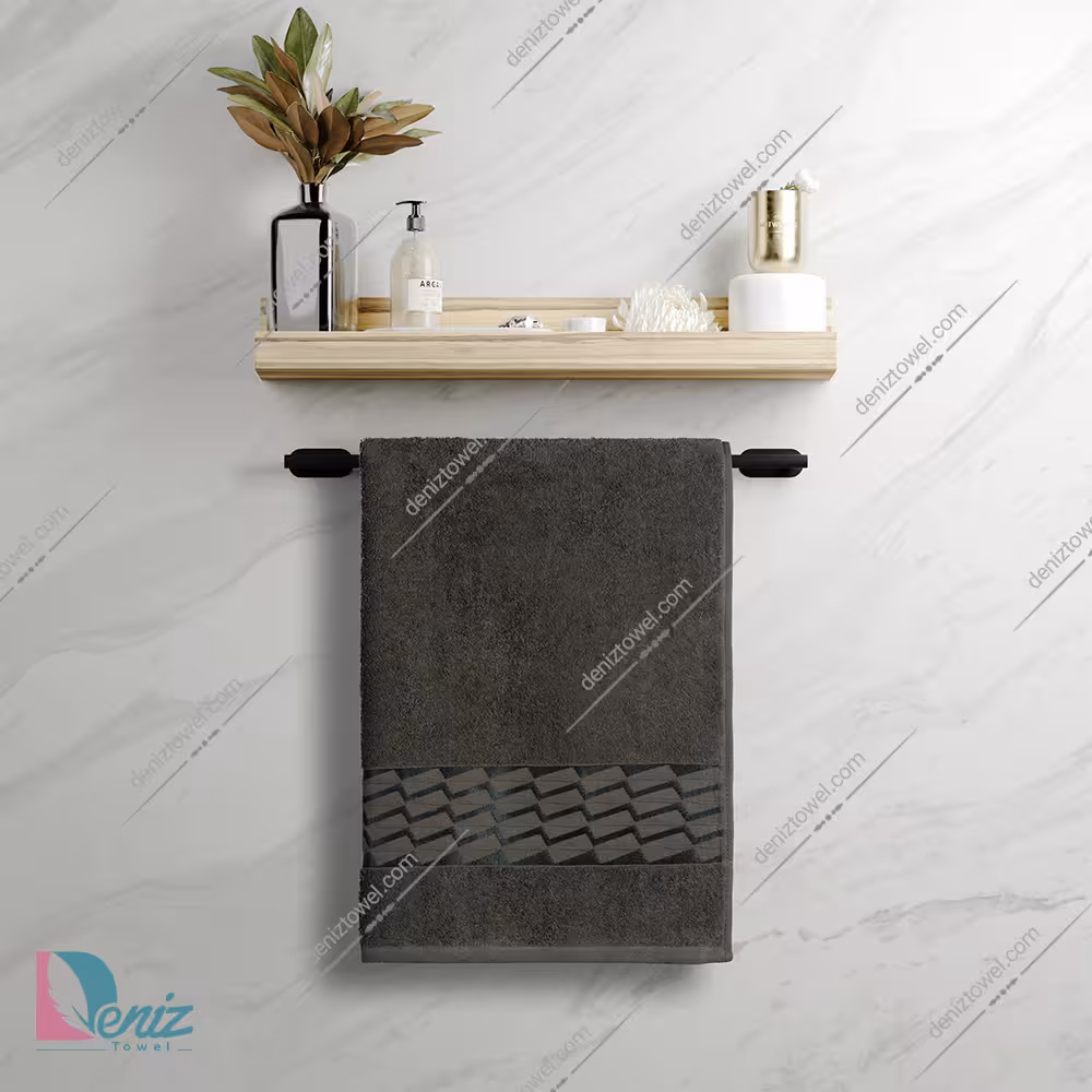 حوله استخری طرح آرام رنگ یشمی تیره