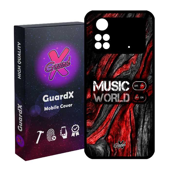 کاور گارد ایکس طرح Music مدل Glass10160 مناسب برای گوشی موبایل شیائومی Poco M4 Pro 4G