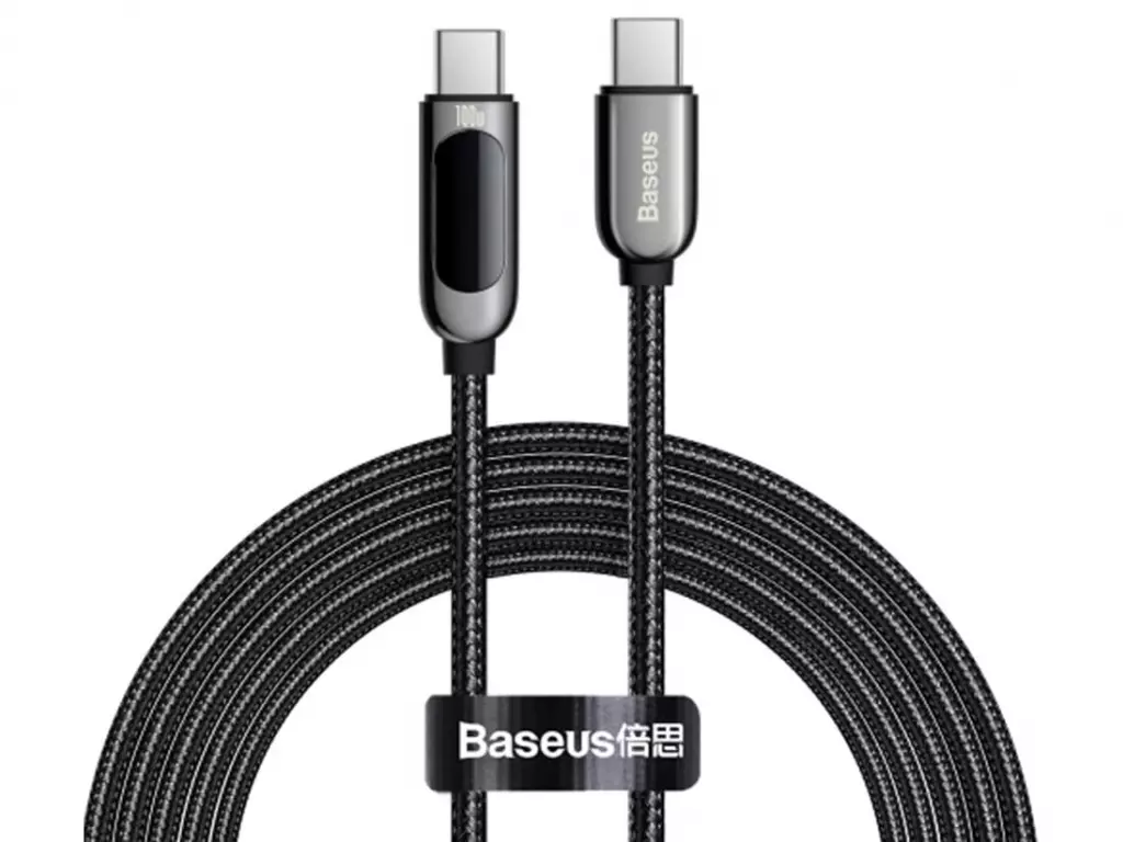 کابل Type C به Type C بیسوس Baseus Display Fast Charging Data Cable CATSK-C01 طول 2 متر توان 100 وات گارانتی 6 ماهه شرکتی