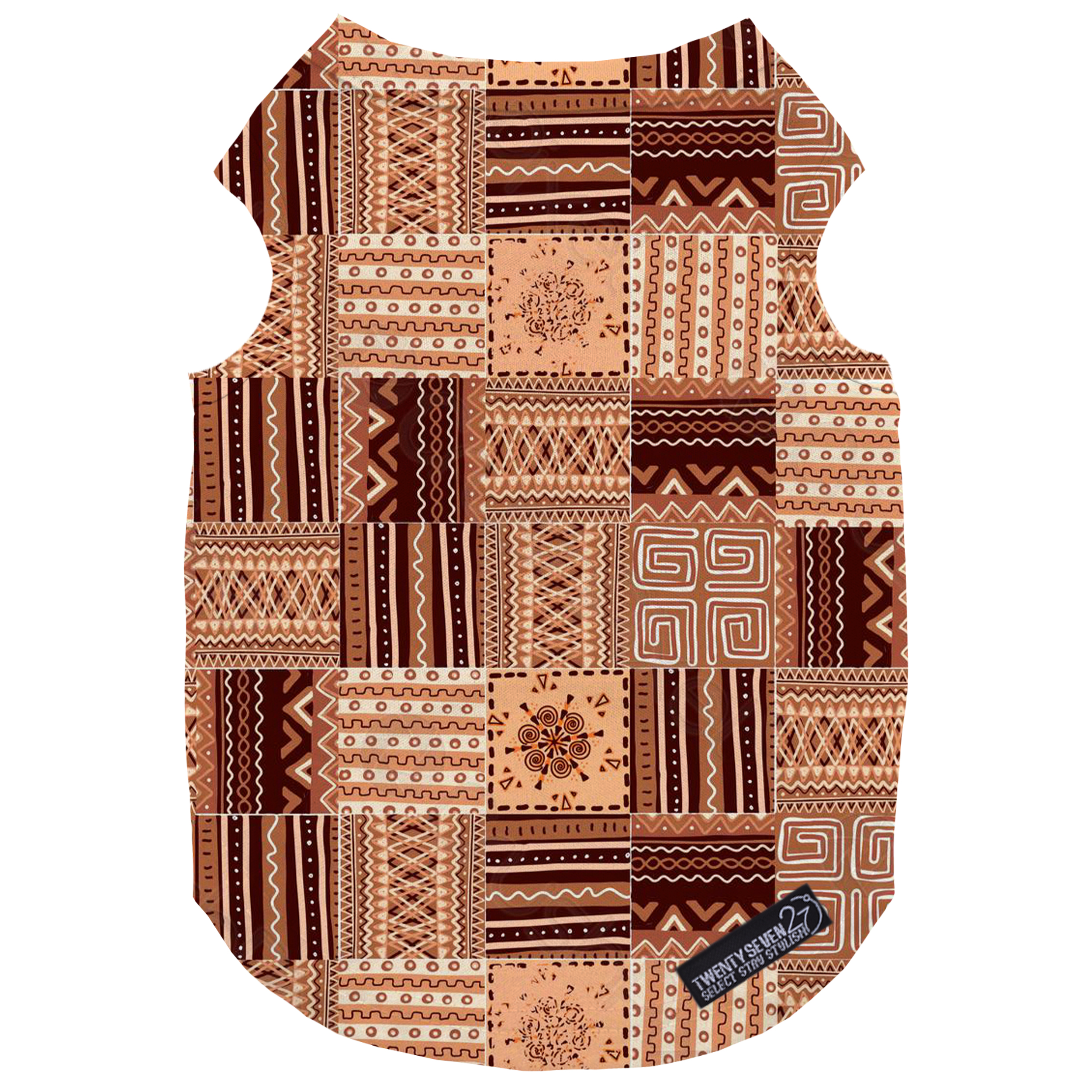لباس سگ و گربه 27 طرح Plaid African کد MH138 سایز S