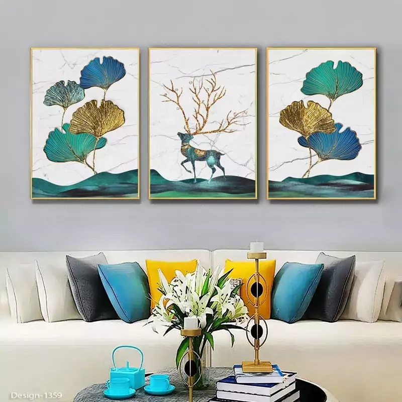 مجموعه پاییز طلایی سه تیکه منظم | دنیای قاب