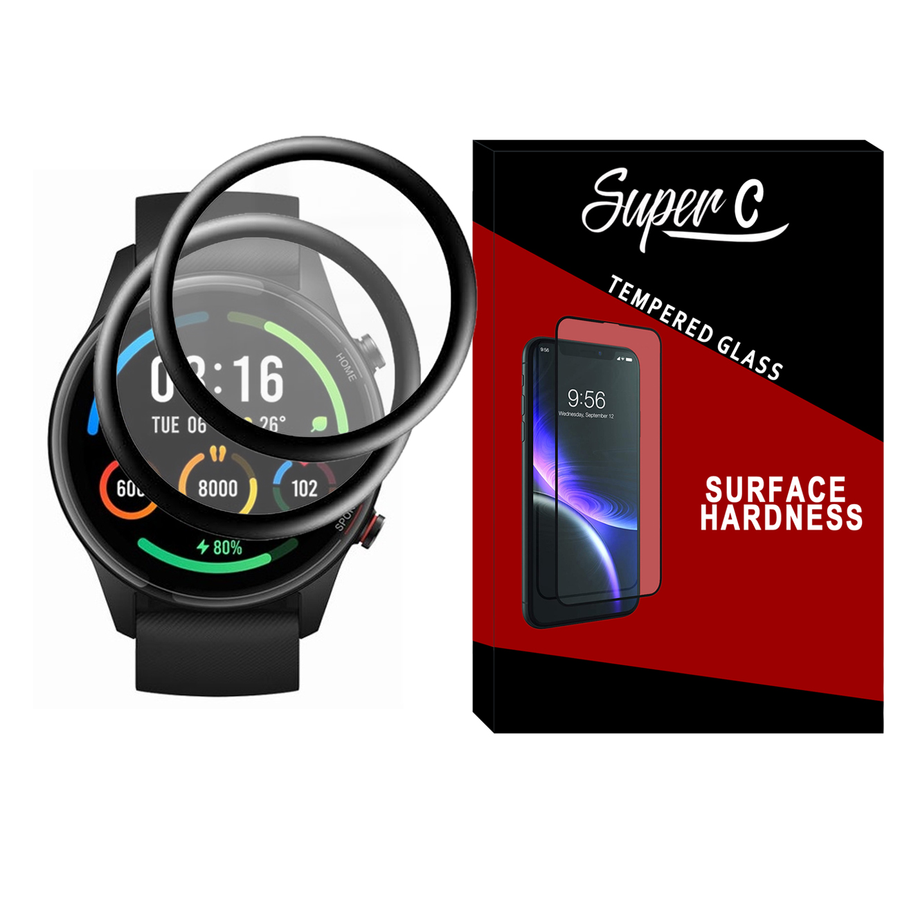 محافظ صفحه نمایش نانو سوپرسی مدل SRC مناسب برای ساعت هوشمند شیائومی Mi Watch بسته دو عددی