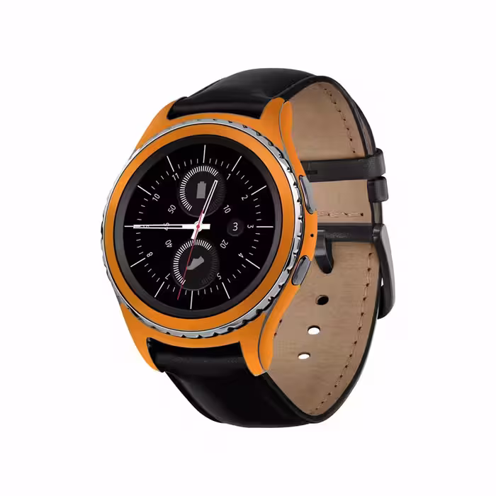 برچسب ماهوت طرح Matte-Orange مناسب برای ساعت هوشمند سامسونگ Galaxy Gear S2 Classic | کالا برتری