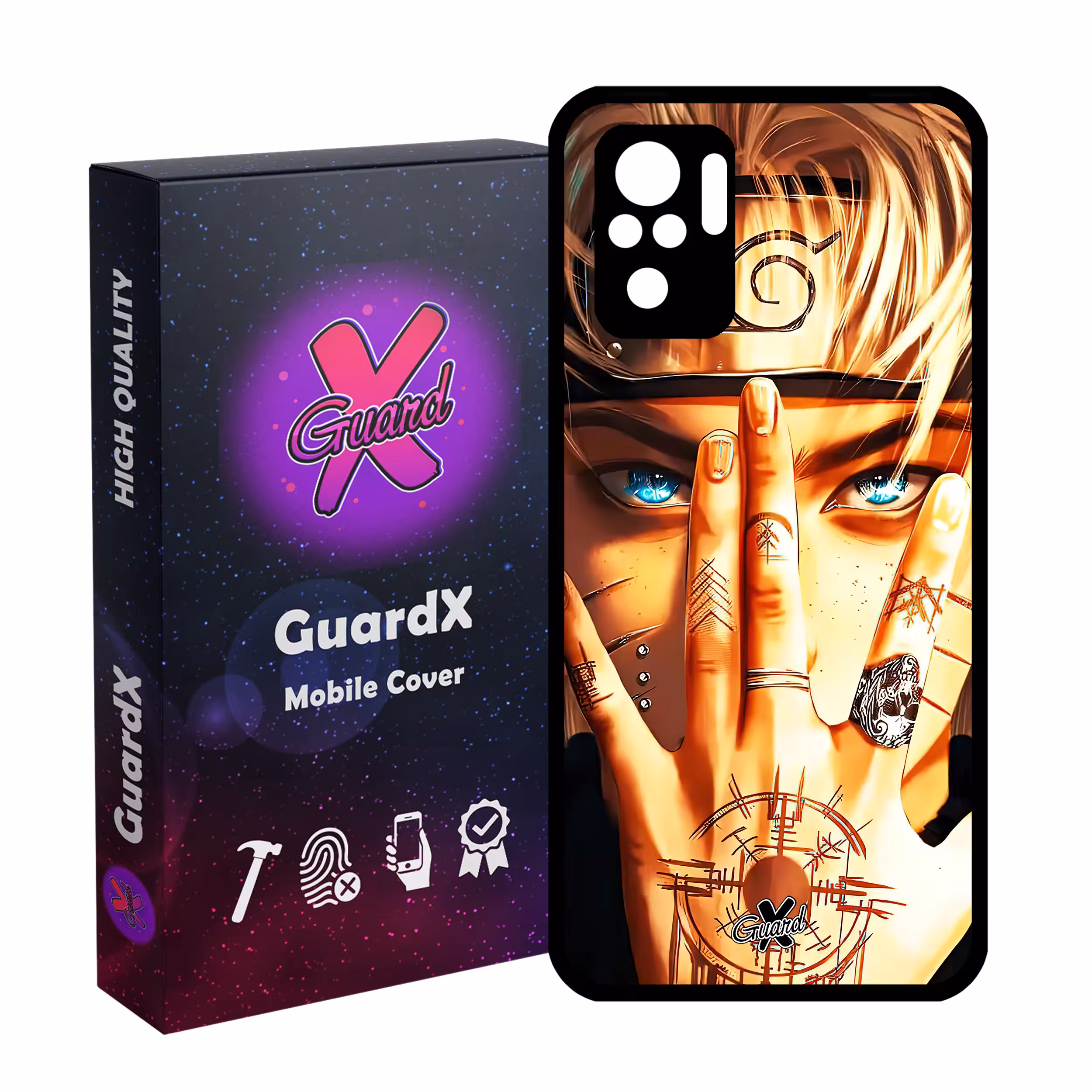 کاور گارد ایکس طرح Naruto Anime مدل Glass10452 مناسب برای گوشی موبایل شیائومی Redmi Note 10 4G/Redmi Note 10S