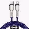 کابل تبدیل USB-C به لایتنینگ باسئوس مدل Metal Data 20W طول ۱ متر