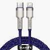 کابل تبدیل USB-C به لایتنینگ باسئوس مدل Metal Data 20W طول ۱ متر