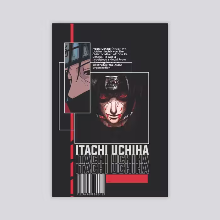 تابلو شاسی طرح انیمه مدل itachi 1 | دنیای قاب