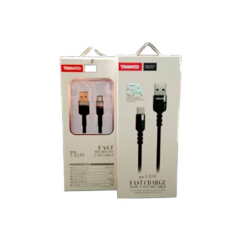 کابل تبدیل USB به MicroUsb ترانیو T-X15V طول 1متر 6ماه ضمانت تعویض