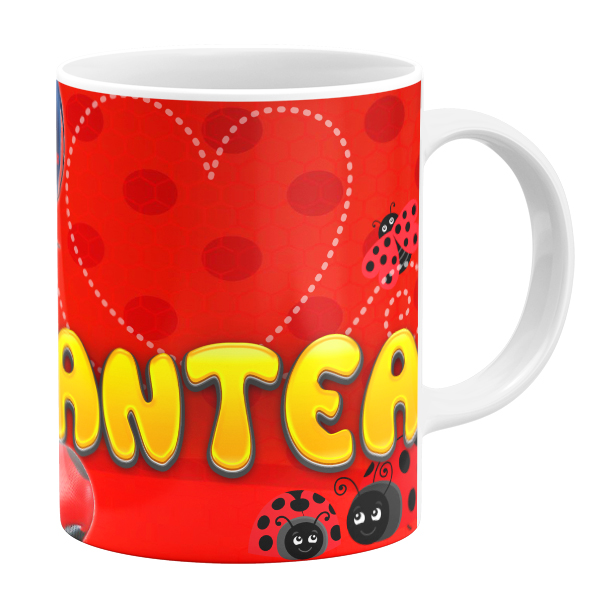 ماگ طرح دختر کفشدوزکی مدل پانته آ