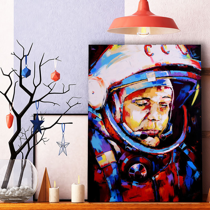 تابلو شاسی گالری استاربوی طرح فضانورد مدل هنری 162