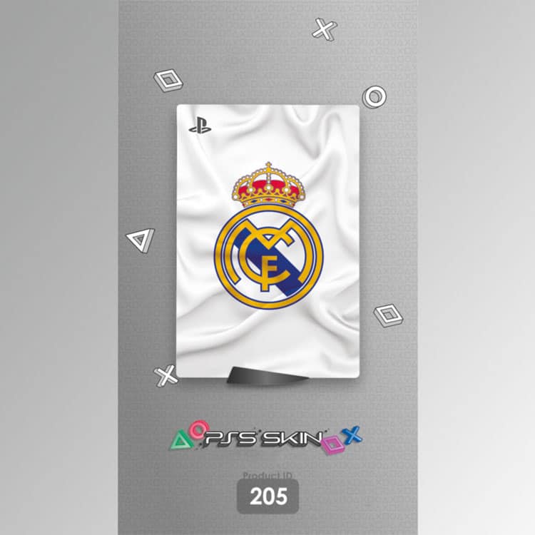 اسکین برچسب PS5 طرح Real Madrid
