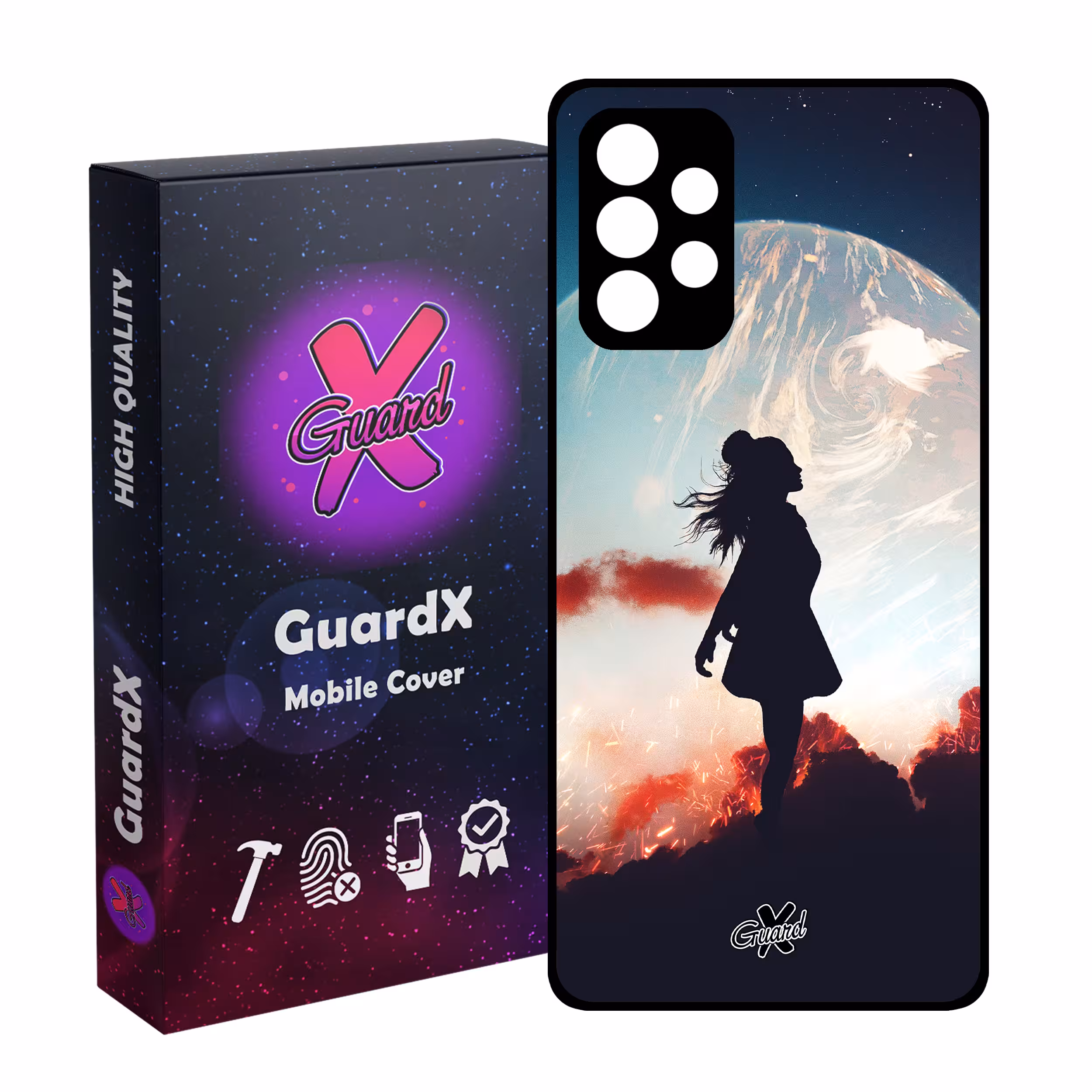 کاور گارد ایکس طرح دختر مدل Glass10195 مناسب برای گوشی موبایل سامسونگ Galaxy A13 4G
