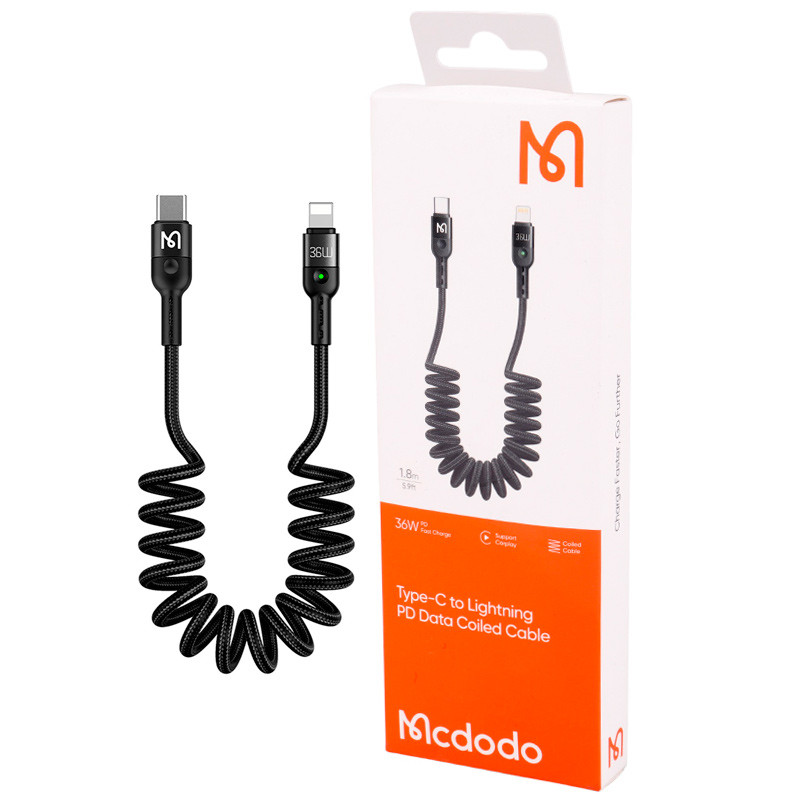 کابل تبدیل فست شارژ Mcdodo CA-1960 Type-C To Lightning 3A PD 36W 1.8m