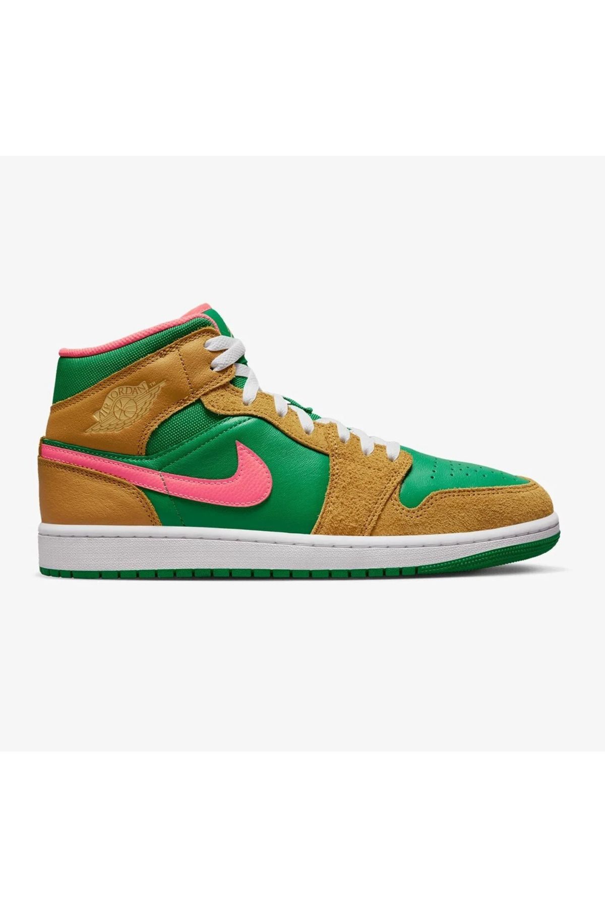 اسنیکر سبز مردانه كفش بسكتبال مدل Jordan Air1 Mid Se Nike